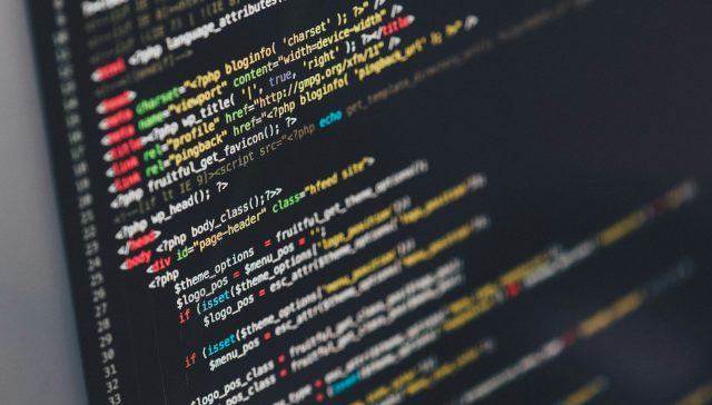 Source code on a developer screen