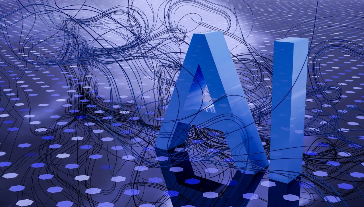 Abstract artwork representing artificial intelligence